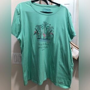 Life Is Good Aqua Green/Blue T-Shirt